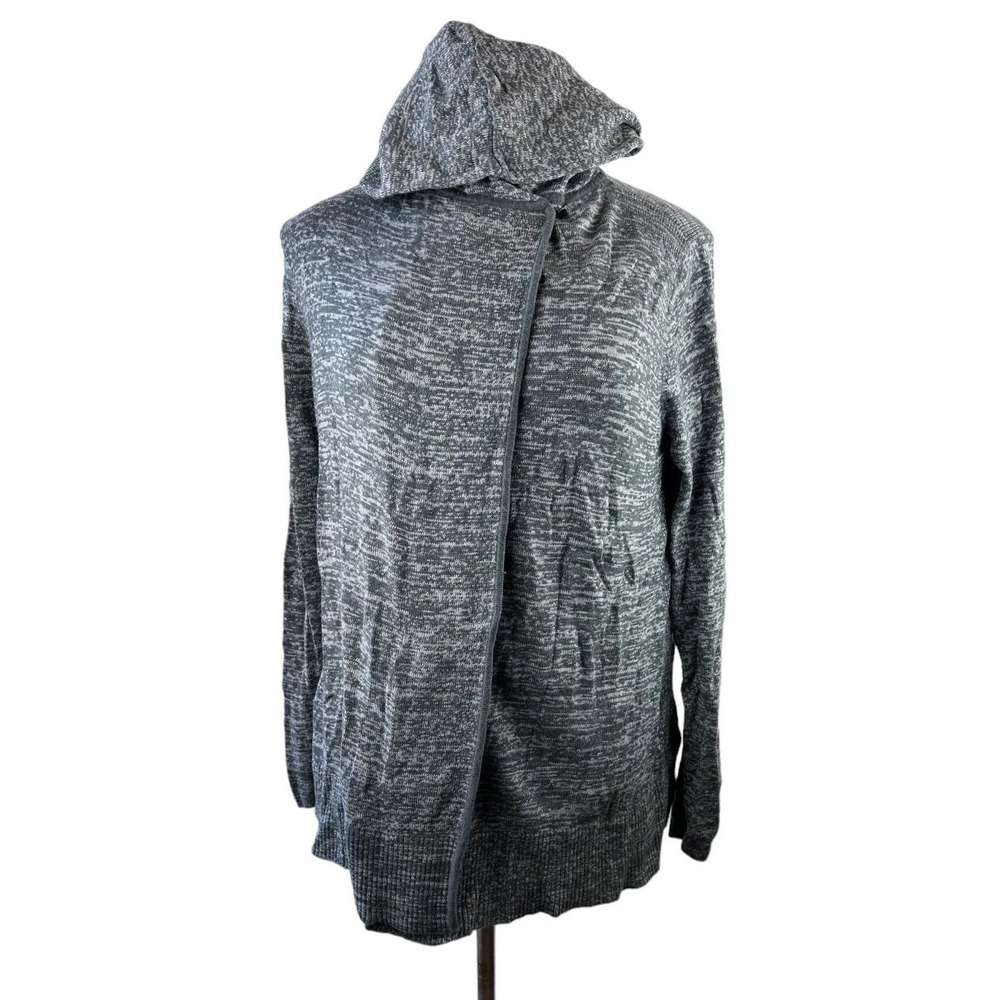 Lululemon Peace of Mind Wrap Hooded Cardi Heathered Dark Slate Silver Spoon Gray - Picture 3 of 10